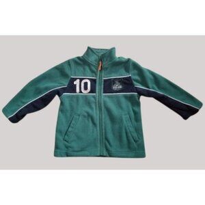 DUNNES Green Fleece IRISH Zip Front Jacket Boys Size 3-4